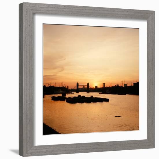 Sunset over Tower Bridge 1966-H Jones-Framed Photographic Print