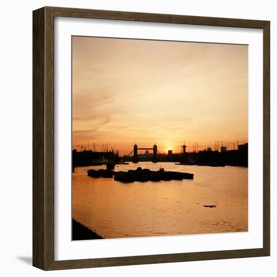 Sunset over Tower Bridge 1966-H Jones-Framed Photographic Print