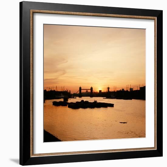 Sunset over Tower Bridge 1966-H Jones-Framed Photographic Print