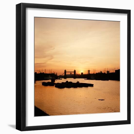 Sunset over Tower Bridge 1966-H Jones-Framed Photographic Print