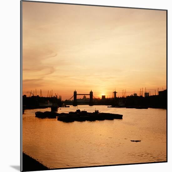 Sunset over Tower Bridge 1966-H Jones-Mounted Photographic Print