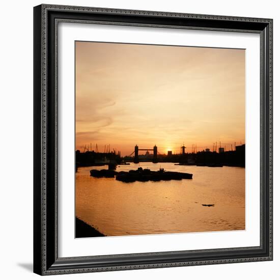 Sunset over Tower Bridge 1966-H Jones-Framed Photographic Print