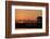 Sunset over U Bein Bridge, Taungthman Lake, U Bein, Amarapura, Myanmar (Burma), Asia-Nathalie Cuvelier-Framed Photographic Print