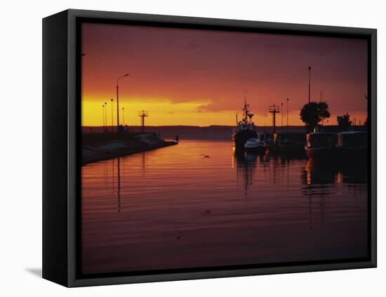 Sunset over Vistula Lagoon, Frombork, Poland, Europe-Ken Gillham-Framed Premier Image Canvas