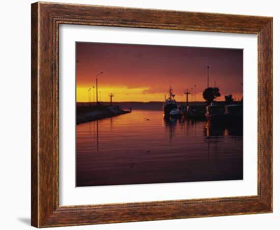 Sunset over Vistula Lagoon, Frombork, Poland, Europe-Ken Gillham-Framed Photographic Print