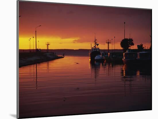 Sunset over Vistula Lagoon, Frombork, Poland, Europe-Ken Gillham-Mounted Photographic Print