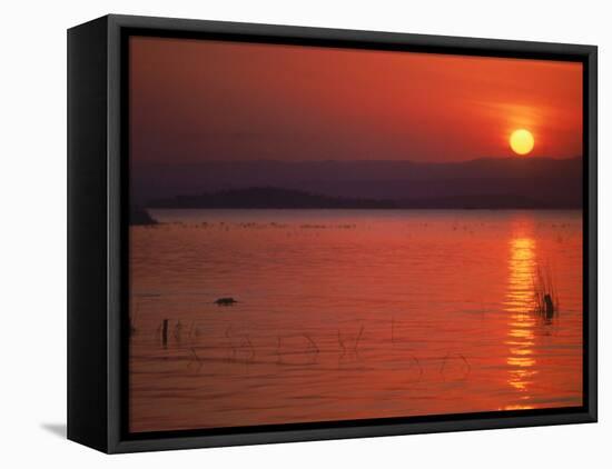 Sunset Over Water, Kenya-Mitch Diamond-Framed Premier Image Canvas