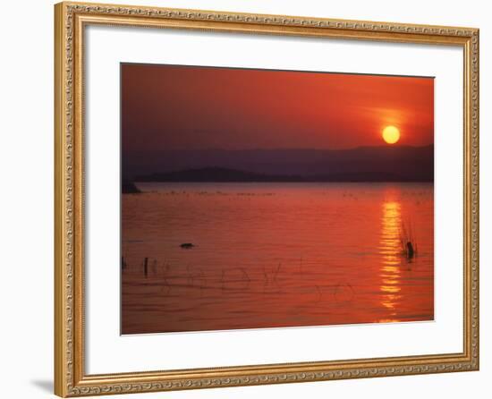 Sunset Over Water, Kenya-Mitch Diamond-Framed Photographic Print