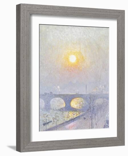 Sunset Over Waterloo Bridge, 1916-Emile Claus-Framed Giclee Print