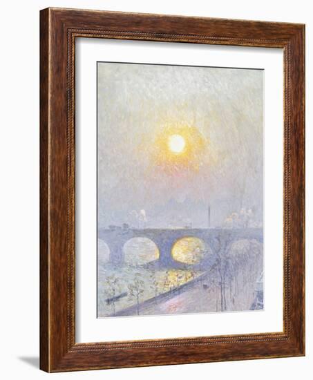 Sunset Over Waterloo Bridge, 1916-Emile Claus-Framed Giclee Print