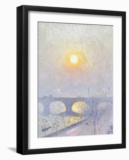 Sunset Over Waterloo Bridge, 1916-Emile Claus-Framed Giclee Print