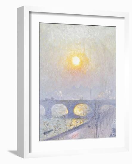 Sunset Over Waterloo Bridge, 1916-Emile Claus-Framed Giclee Print