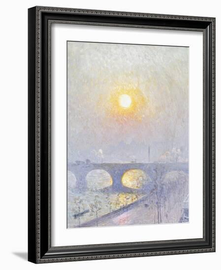 Sunset Over Waterloo Bridge, 1916-Emile Claus-Framed Giclee Print