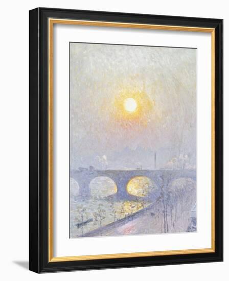 Sunset Over Waterloo Bridge, 1916-Emile Claus-Framed Giclee Print