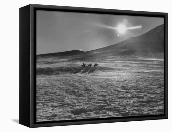 Sunset over Wintry Montana Landscape-Robert W^ Kelley-Framed Premier Image Canvas