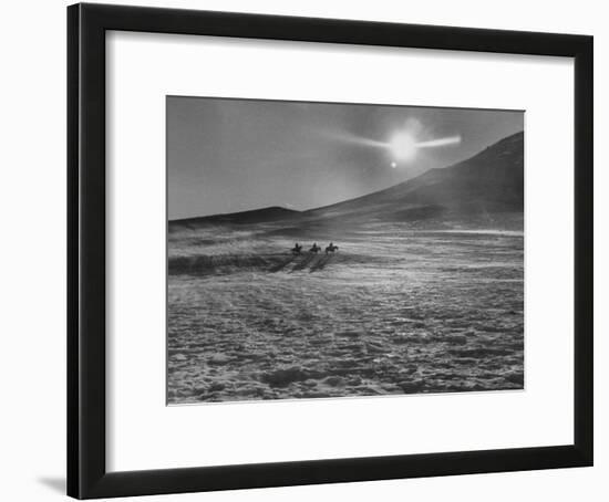 Sunset over Wintry Montana Landscape-Robert W^ Kelley-Framed Photographic Print