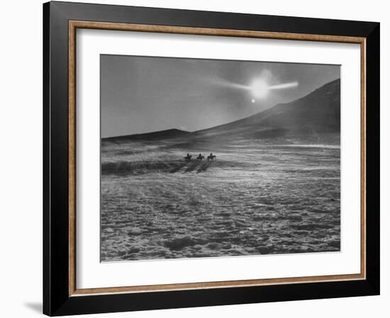 Sunset over Wintry Montana Landscape-Robert W^ Kelley-Framed Photographic Print