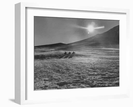 Sunset over Wintry Montana Landscape-Robert W^ Kelley-Framed Photographic Print