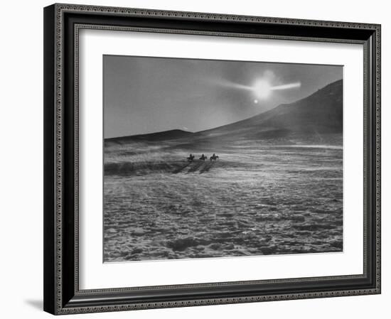 Sunset over Wintry Montana Landscape-Robert W^ Kelley-Framed Photographic Print