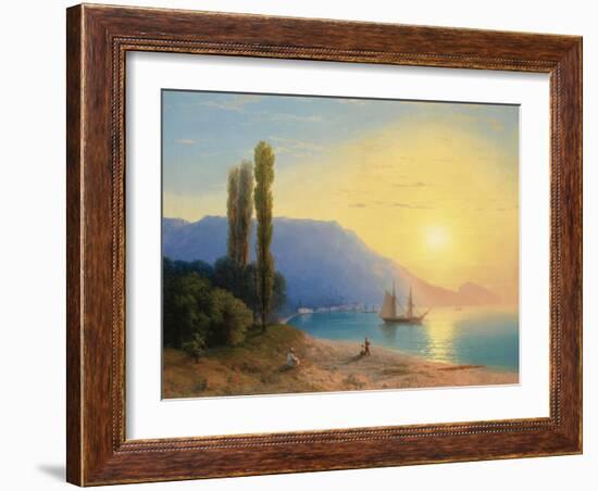 Sunset over Yalta-Ivan Konstantinovich Aivazovsky-Framed Giclee Print