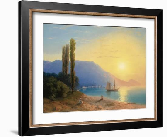 Sunset over Yalta-Ivan Konstantinovich Aivazovsky-Framed Giclee Print