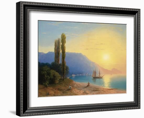 Sunset over Yalta-Ivan Konstantinovich Aivazovsky-Framed Giclee Print