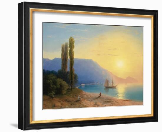 Sunset over Yalta-Ivan Konstantinovich Aivazovsky-Framed Giclee Print