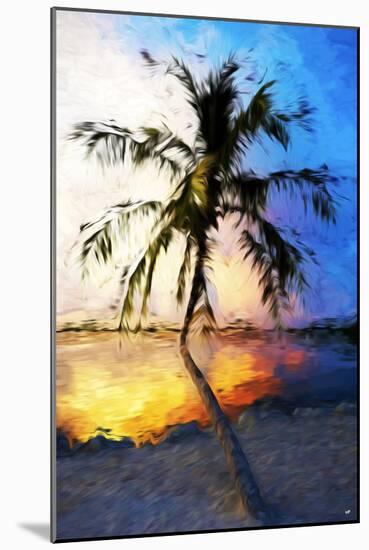 Sunset Palm V - In the Style of Oil Painting-Philippe Hugonnard-Mounted Giclee Print