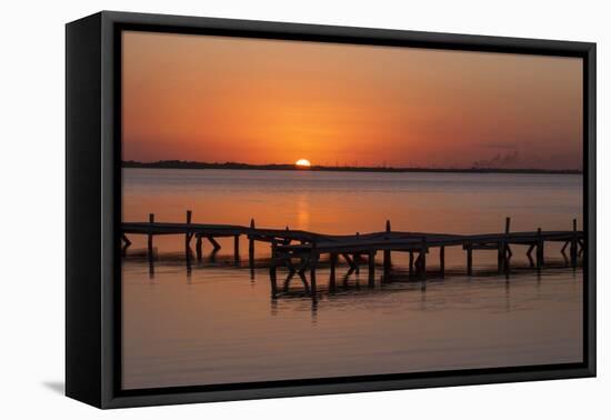 Sunset Pier I-Aaron Matheson-Framed Premier Image Canvas