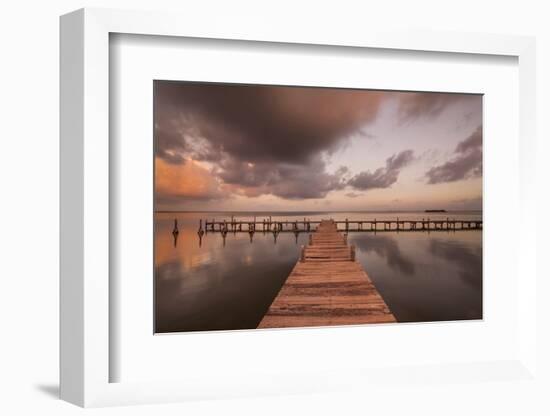 Sunset Pier II-Aaron Matheson-Framed Photographic Print