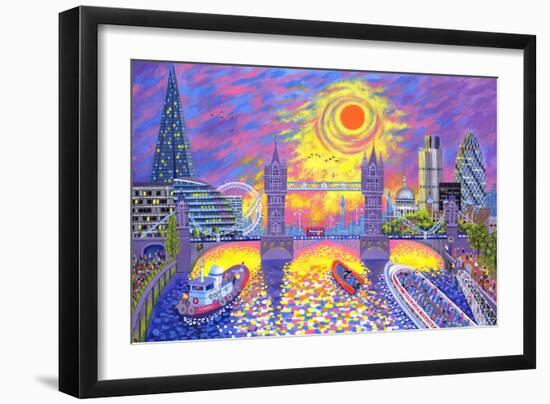 Sunset: Pool of London, 2013-David Newton-Framed Giclee Print