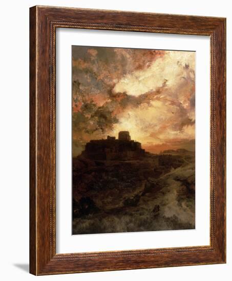 Sunset, Pueblo Del Walpe, Arizona, 1880-Thomas Moran-Framed Giclee Print