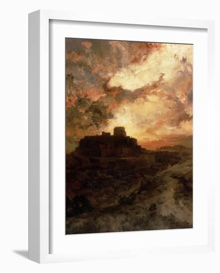 Sunset, Pueblo Del Walpe, Arizona, 1880-Thomas Moran-Framed Giclee Print