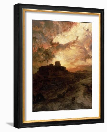 Sunset, Pueblo Del Walpe, Arizona, 1880-Thomas Moran-Framed Giclee Print