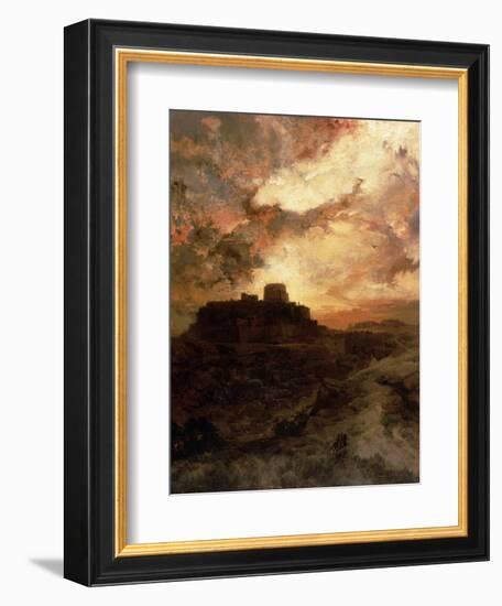 Sunset, Pueblo Del Walpe, Arizona, 1880-Thomas Moran-Framed Giclee Print