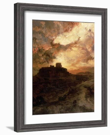 Sunset, Pueblo Del Walpe, Arizona, 1880-Thomas Moran-Framed Premium Giclee Print
