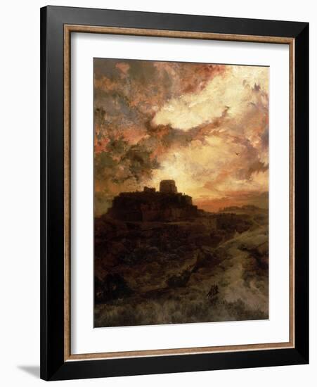 Sunset, Pueblo Del Walpe, Arizona, 1880-Thomas Moran-Framed Premium Giclee Print
