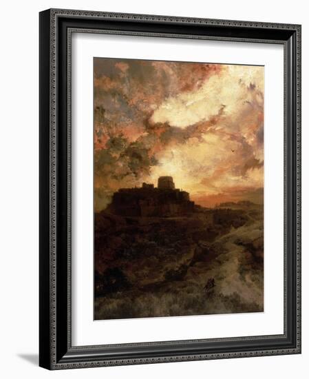 Sunset, Pueblo Del Walpe, Arizona, 1880-Thomas Moran-Framed Premium Giclee Print