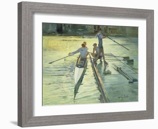 Sunset Raft-Timothy Easton-Framed Giclee Print