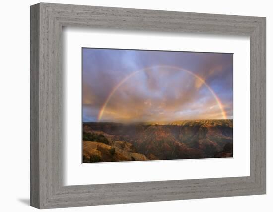 Sunset Rainbow, Waimea Canyon, Kauai, Hawaii-Paul Souders-Framed Photographic Print