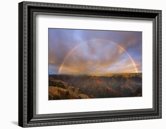 Sunset Rainbow, Waimea Canyon, Kauai, Hawaii-Paul Souders-Framed Photographic Print