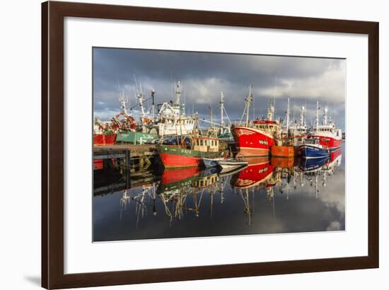 Sunset Reflected on the Commercial Fishing Fleet at Killybegs-Michael Nolan-Framed Photographic Print