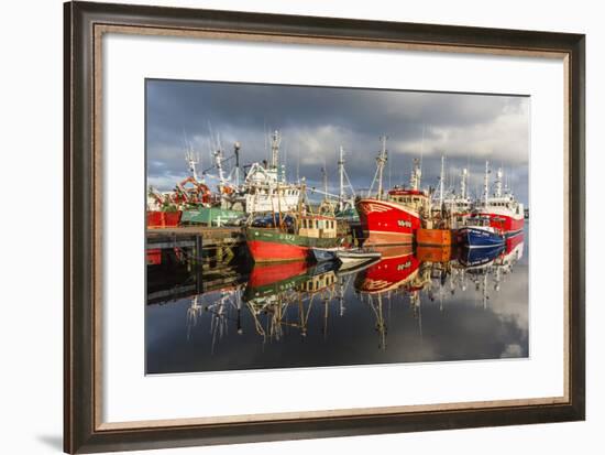 Sunset Reflected on the Commercial Fishing Fleet at Killybegs-Michael Nolan-Framed Photographic Print