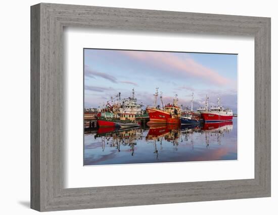 Sunset Reflected on the Commercial Fishing Fleet at Killybegs-Michael Nolan-Framed Photographic Print