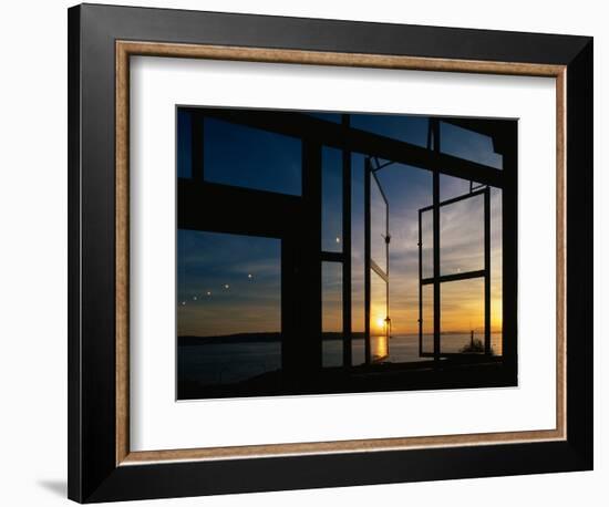 Sunset Reflected on Windows-Paul Souders-Framed Photographic Print