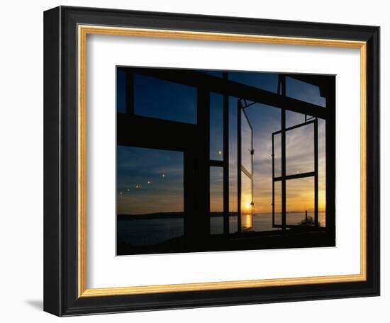 Sunset Reflected on Windows-Paul Souders-Framed Photographic Print