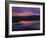 Sunset Reflecting in Upper Klamath Lake with Mt. Shasta, Upper Klamath National Wildlife Refuge-Steve Terrill-Framed Photographic Print