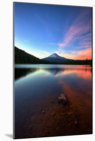 Sunset Reflection and Clouds at Trillium Lake, Mount Hood, Oregon-Vincent James-Mounted Photographic Print