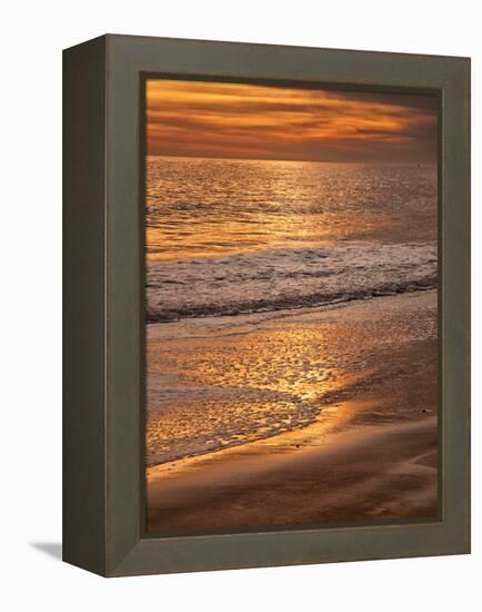 Sunset Reflection, Cape May, New Jersey, USA-Jay O'brien-Framed Premier Image Canvas