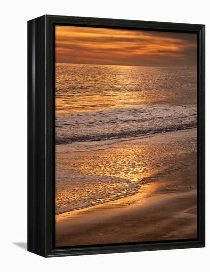 Sunset Reflection, Cape May, New Jersey, USA-Jay O'brien-Framed Premier Image Canvas